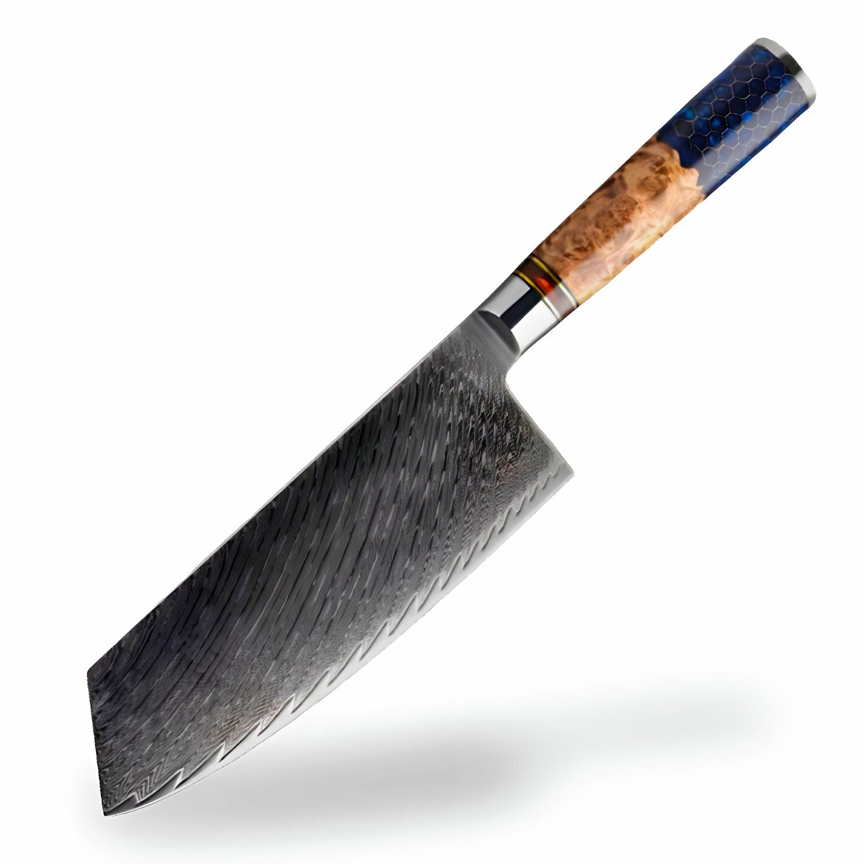 7.5'' Cleaver, Wood and Resin ''Honeycomb''