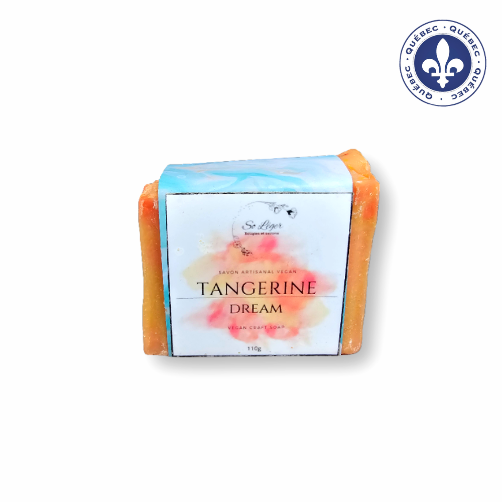 Savon végan  tangerine 100% québec