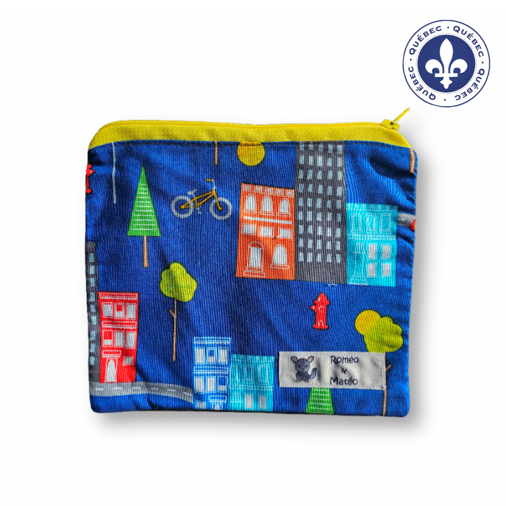 Sac à sandwich et collations en coton Québec