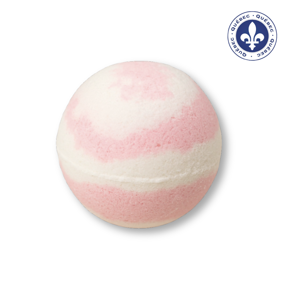 Bombe de bain moussante pêche et crème