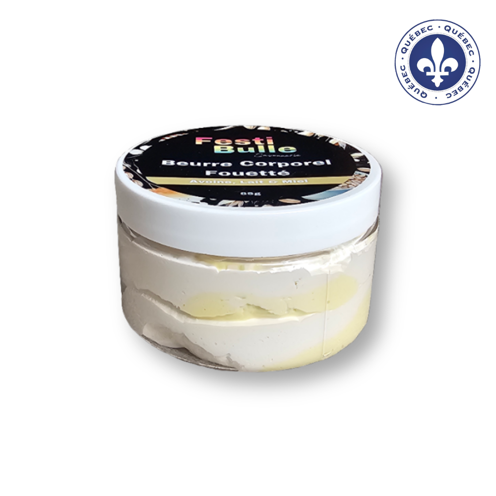 Beurre corporel fouetté- avoine, lait et miel
