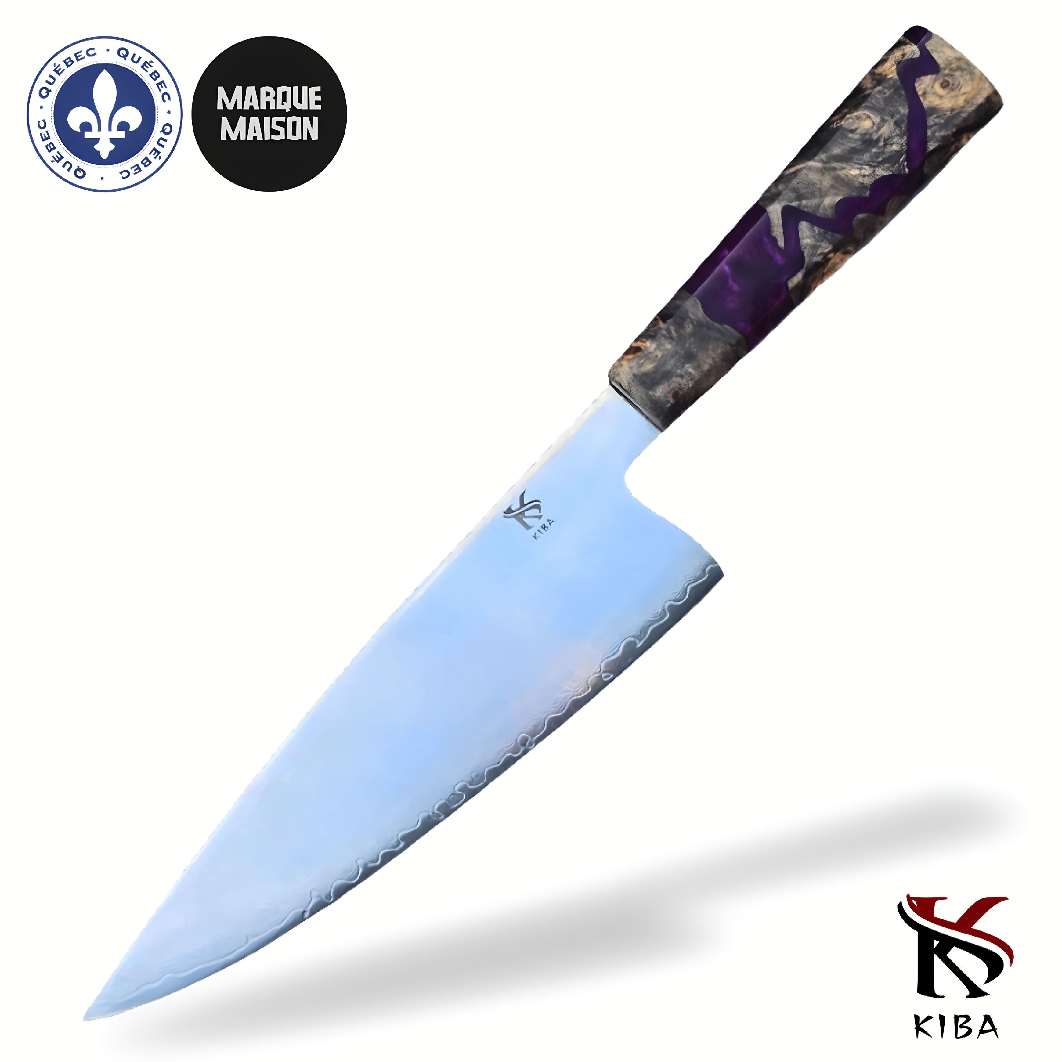 Fusion Pourpre - Couteau de chef Kiba 8"