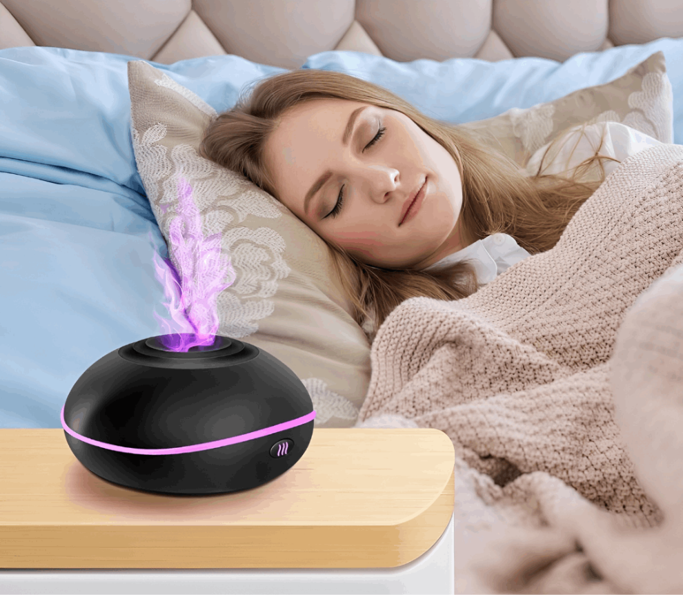 black essential oil diffuser - diffuseur d'huiles essentiel noir