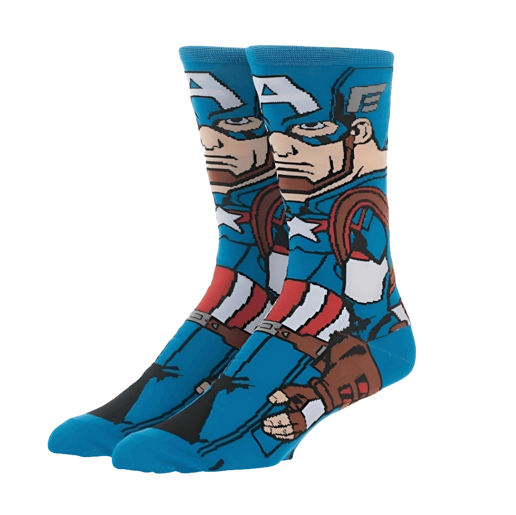 bas du héro capitaine américa pour adulte - capitain america socks