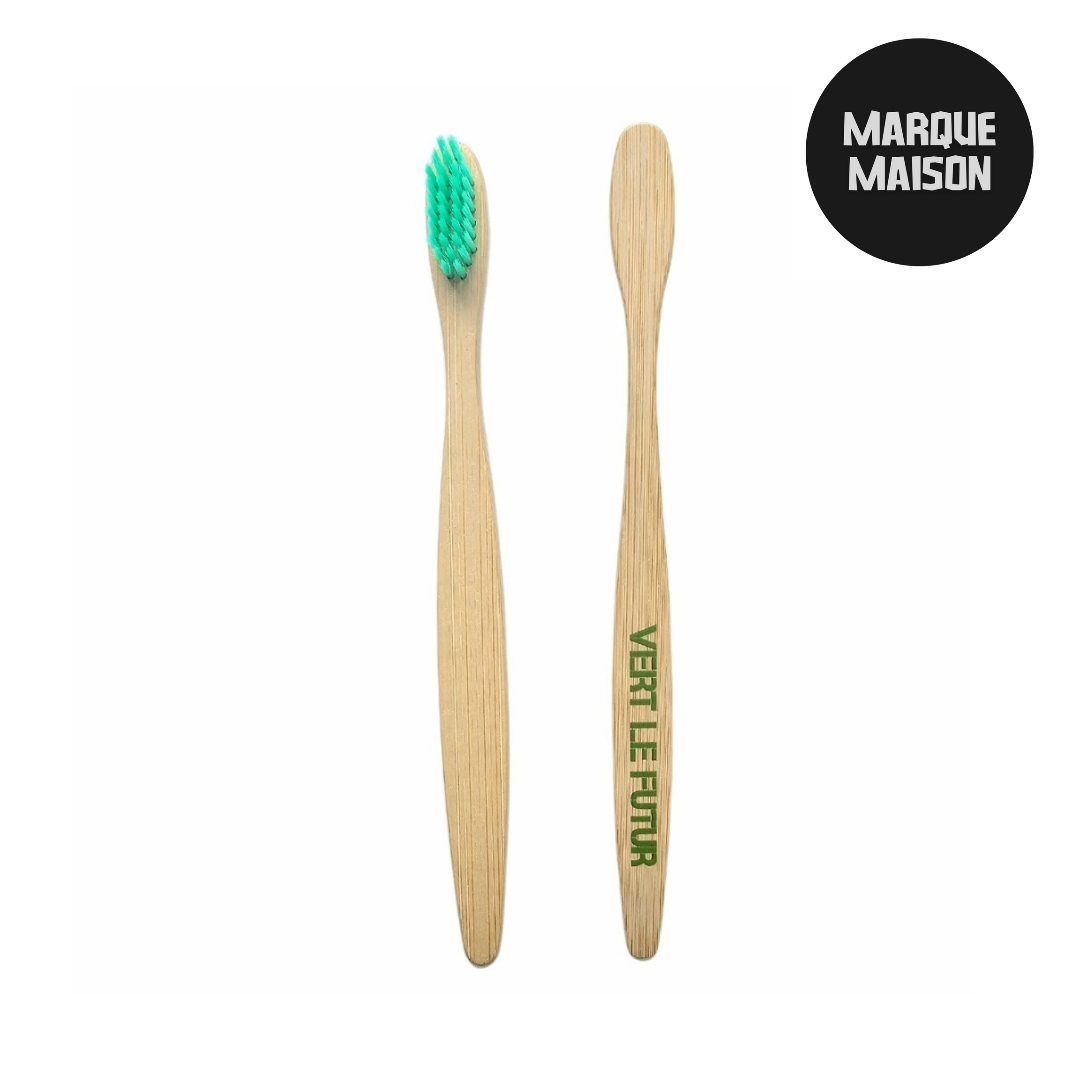 2 brosses à dents en bambou marque vert le futur - 2 bamboo thoohbrush 