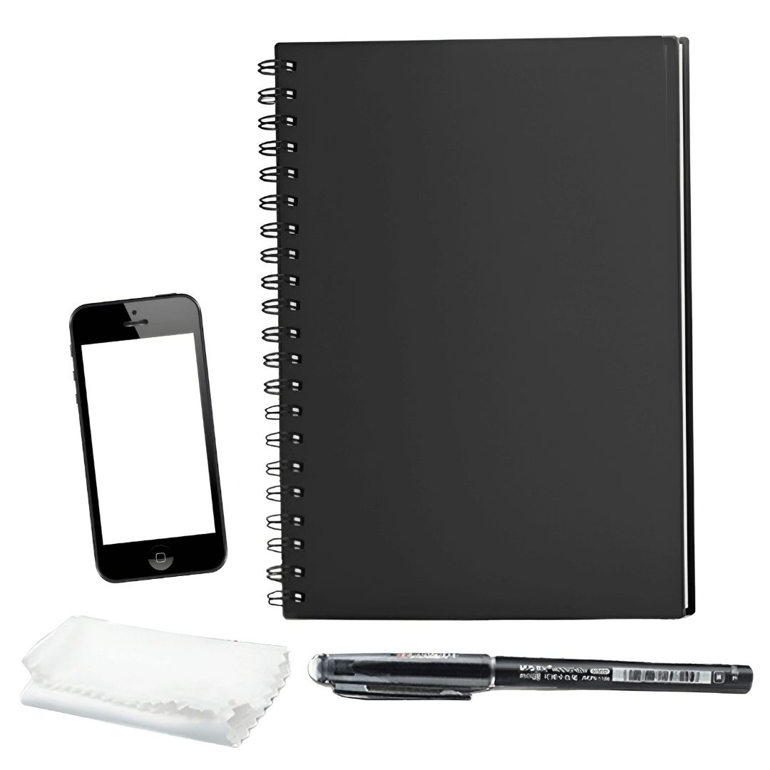 Cahier de notes noir intelligent (effaçable) - eraseable note book VLF Shop