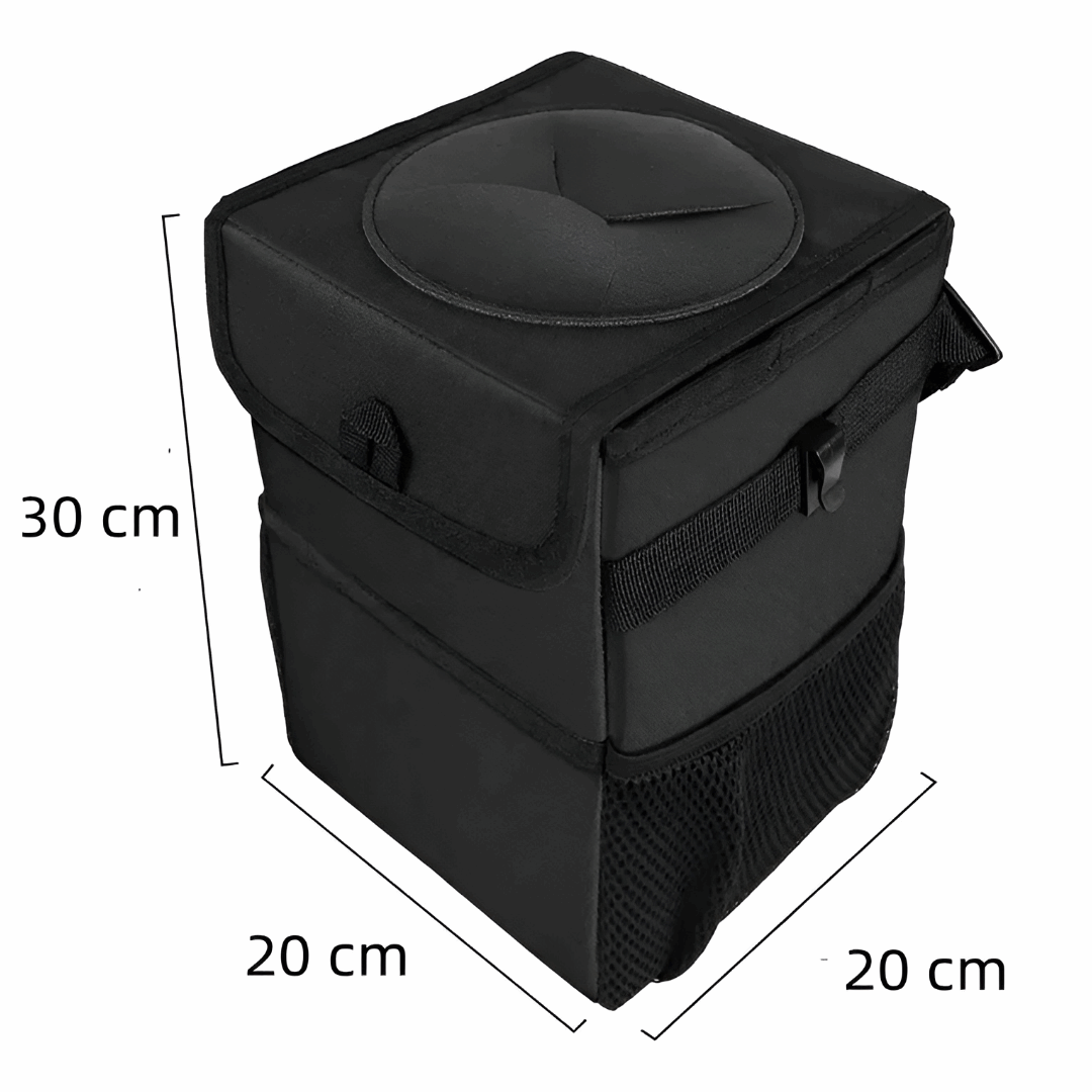 measurement black car trash can bags - poubelle pour voiture noir - vlf shop