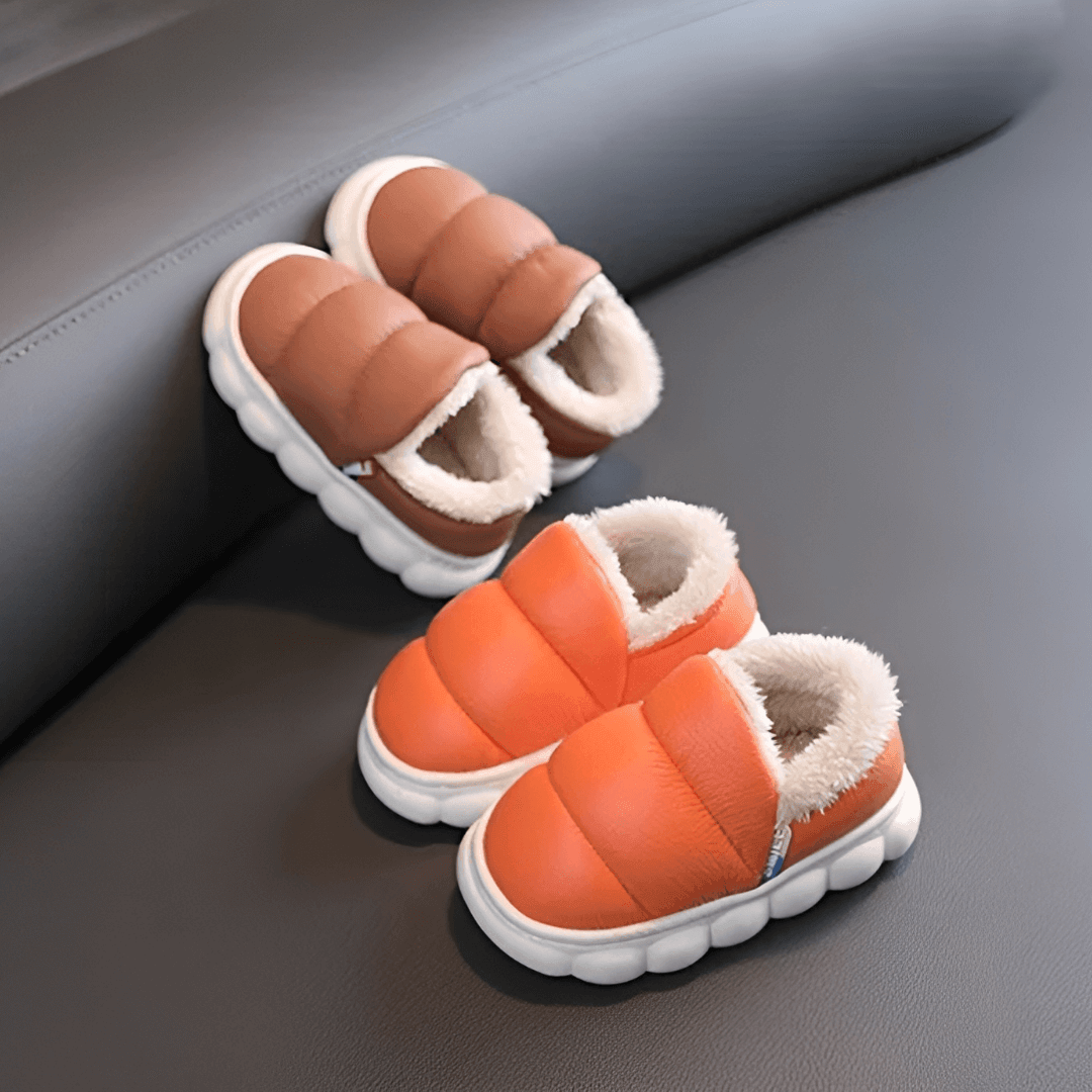 2 paires de sandales pour enfant orange et brune - orange and brown  loafers for kids