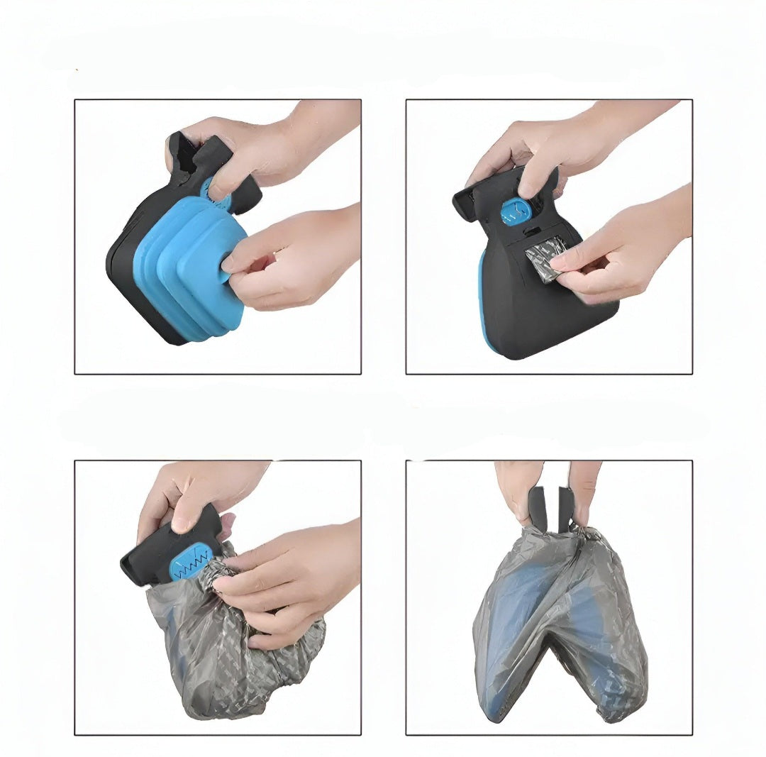 4 image blue dog poop scooper - pelle à déjections canines bleu