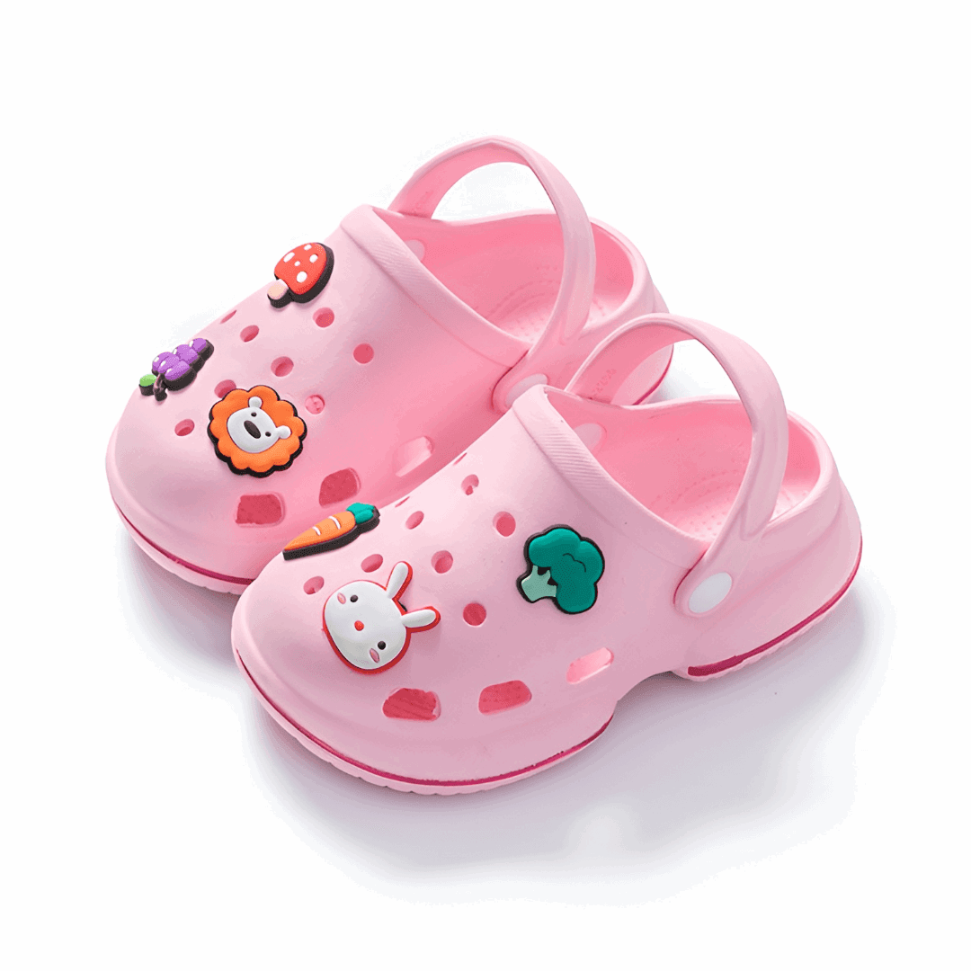 pink croc for baby - sandales rose pour bebe 