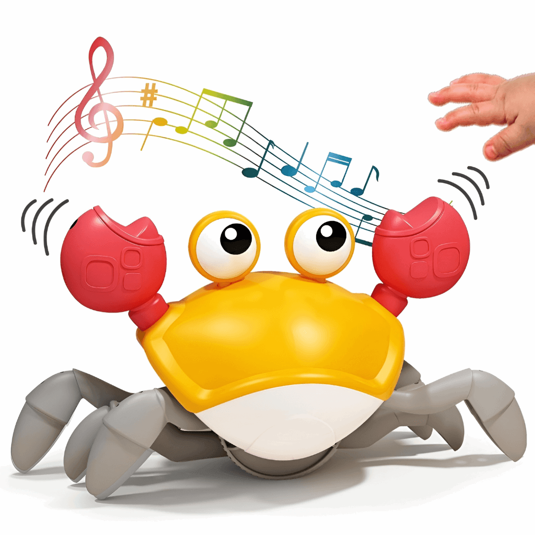 orange crab musical baby toys - jouet musical en forme de crabe