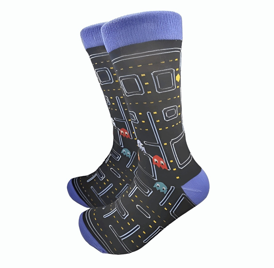 bas pour adulte du jeu pac-man - pac-man adult socks