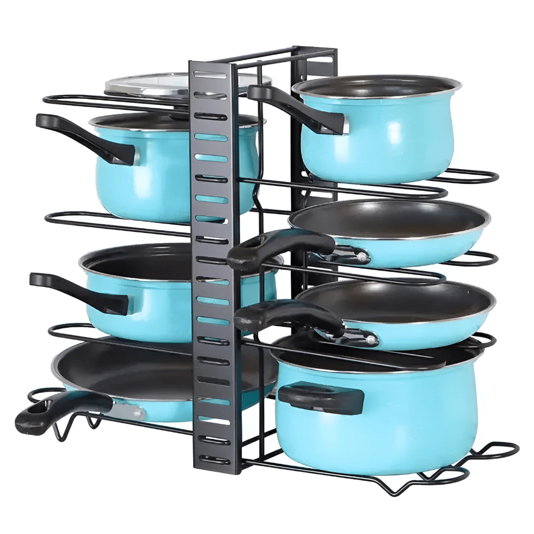 pots and pans organizer - organisateur de casserole et chaudron