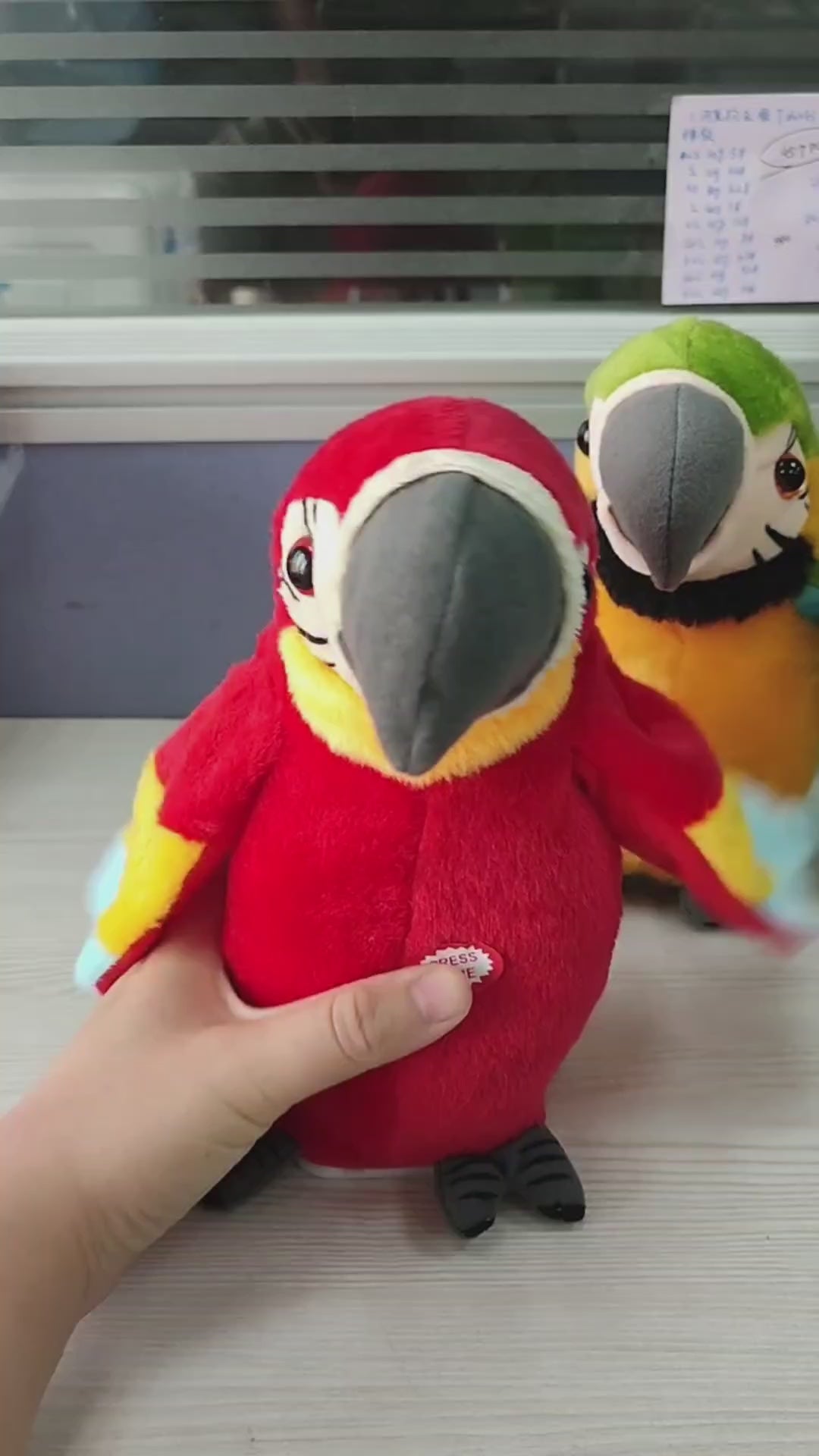 red parrot talking toys for baby - jouet parlant perroquet pour bébé