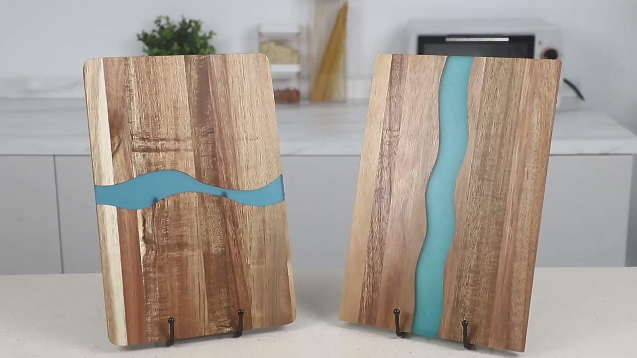 dimensions wood and epoxy cutting board - bois et epoxy planche à  découper dimensions