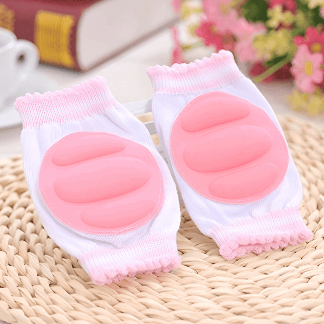 protège genoux pour bébé rose antidérapant - knee protector for baby pink