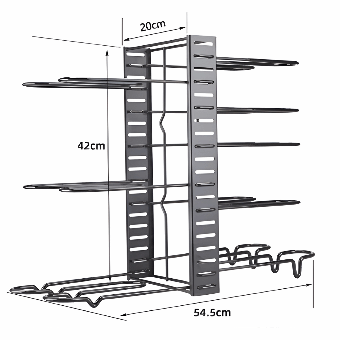 pots and pans organizer - organisateur de casserole et chaudron