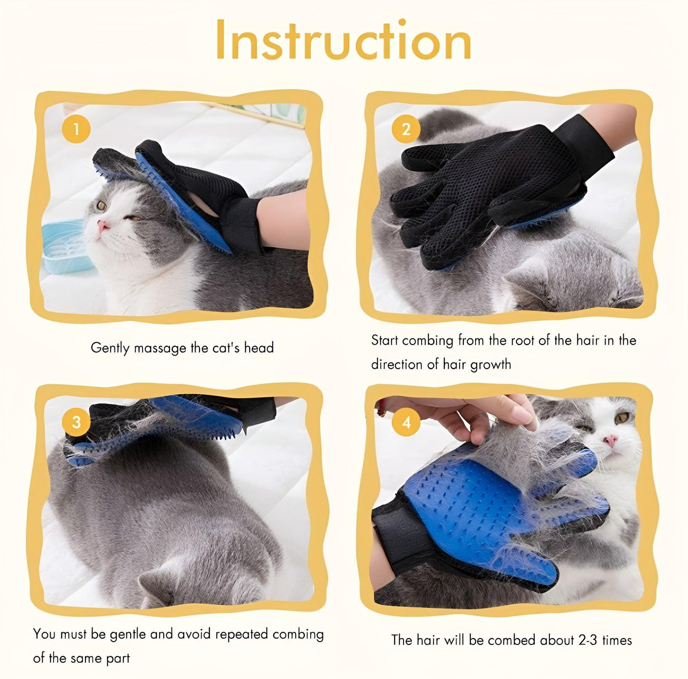 pets hair gloves