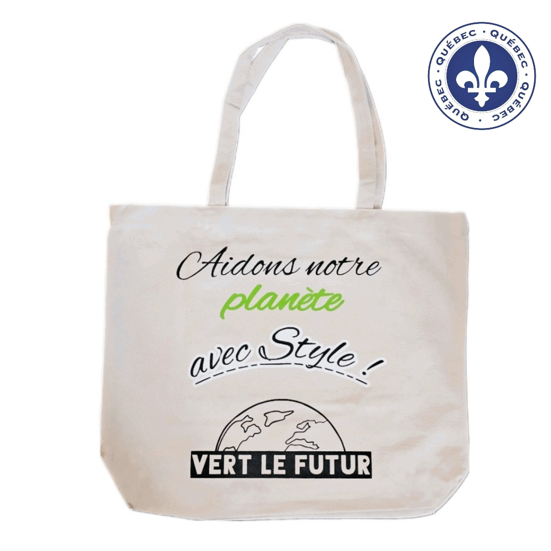 sac fourre tout beige Vert le futur - tote bags 