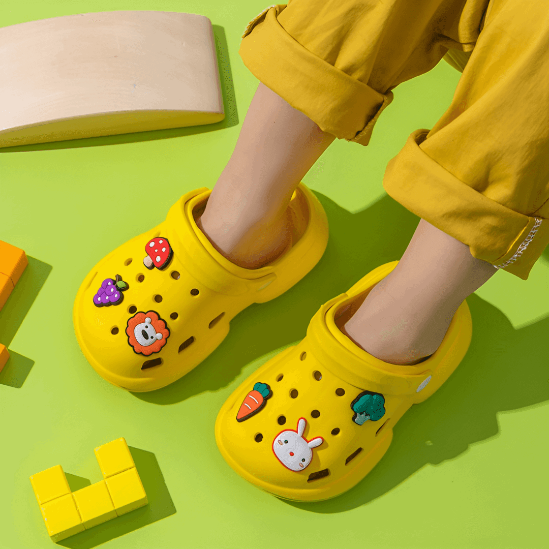 yellow croc for baby - sandales jaune pour bebe 