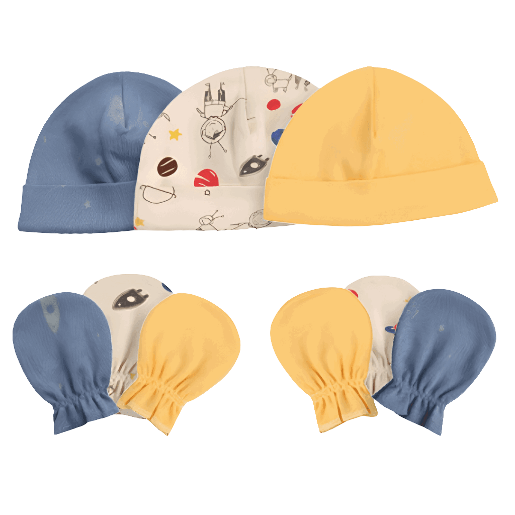 3 ensembles de tuques et mitaines pour bébé 0-6 mois - nouveau-né